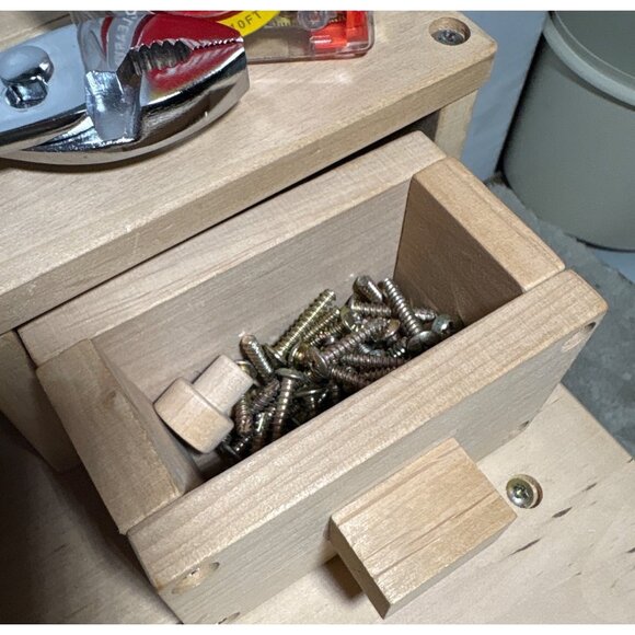 Tonka Workbench Wooden Toy With Tools & Accessories Creativity Fine Motor Skills - Picture 4 of 16